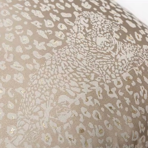 Leopard Print Tan Throw Pillow Set of Two 20”x 20” - Picture 4 of 4